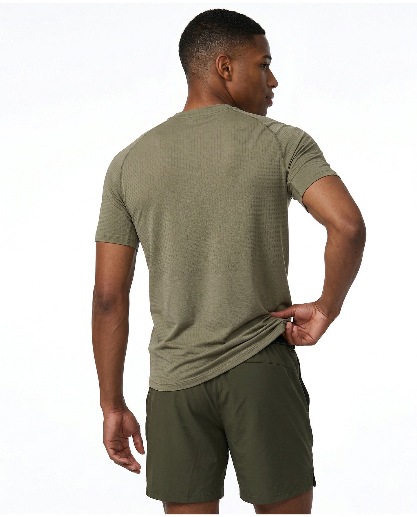 Maglia Tecnica Uomo Palestra – CORE Performance Verde Militare | MIBBO