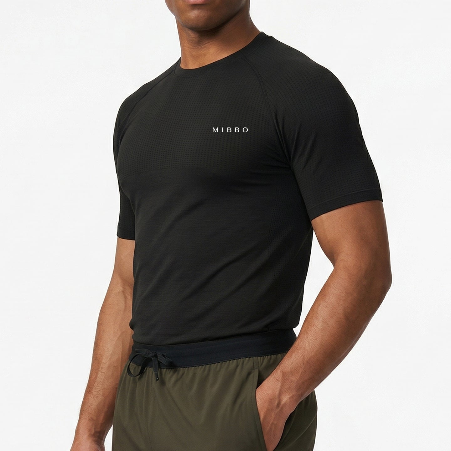 Maglia Tecnica Uomo Palestra – CORE Performance Nera | MIBBO