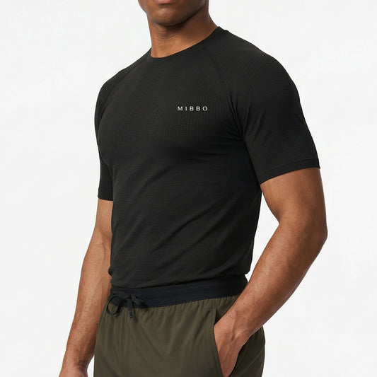 Maglia Tecnica Uomo Palestra – CORE Performance Nera | MIBBO