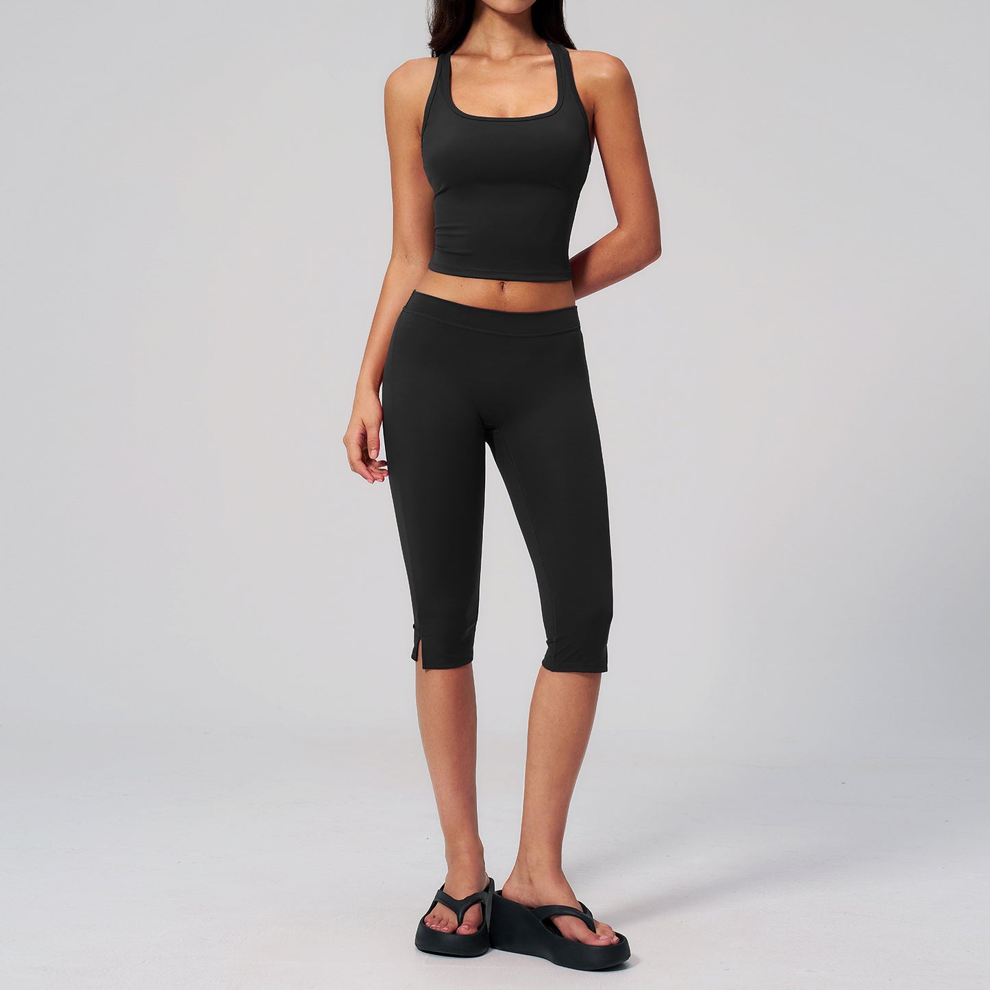 Completo Palestra Donna Capri Vita Bassa – Onyx Black | MIBBO