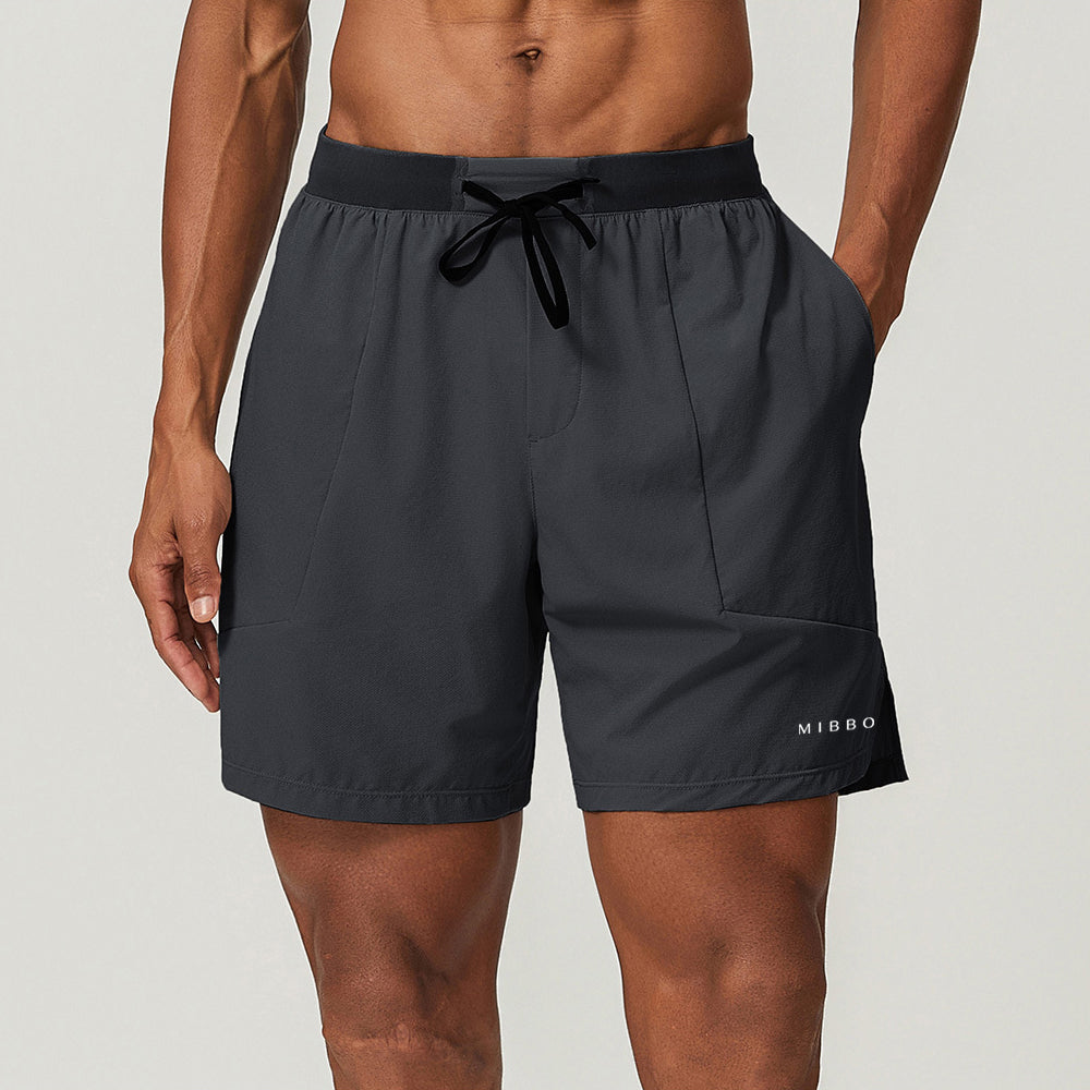 Shorts Tecnici Uomo Palestra – MOVE Performance Grigio Scuro | MIBBO