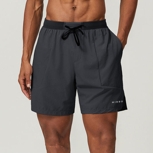 Shorts Tecnici Uomo Palestra – MOVE Performance Grigio Scuro | MIBBO
