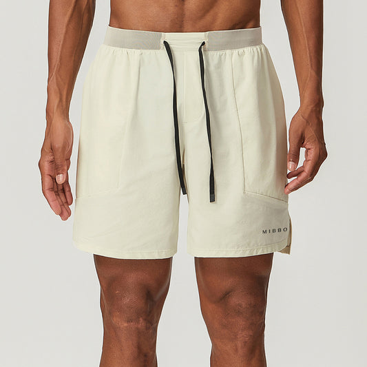 Shorts Tecnici Uomo Palestra – MOVE Performance Avorio | MIBBO