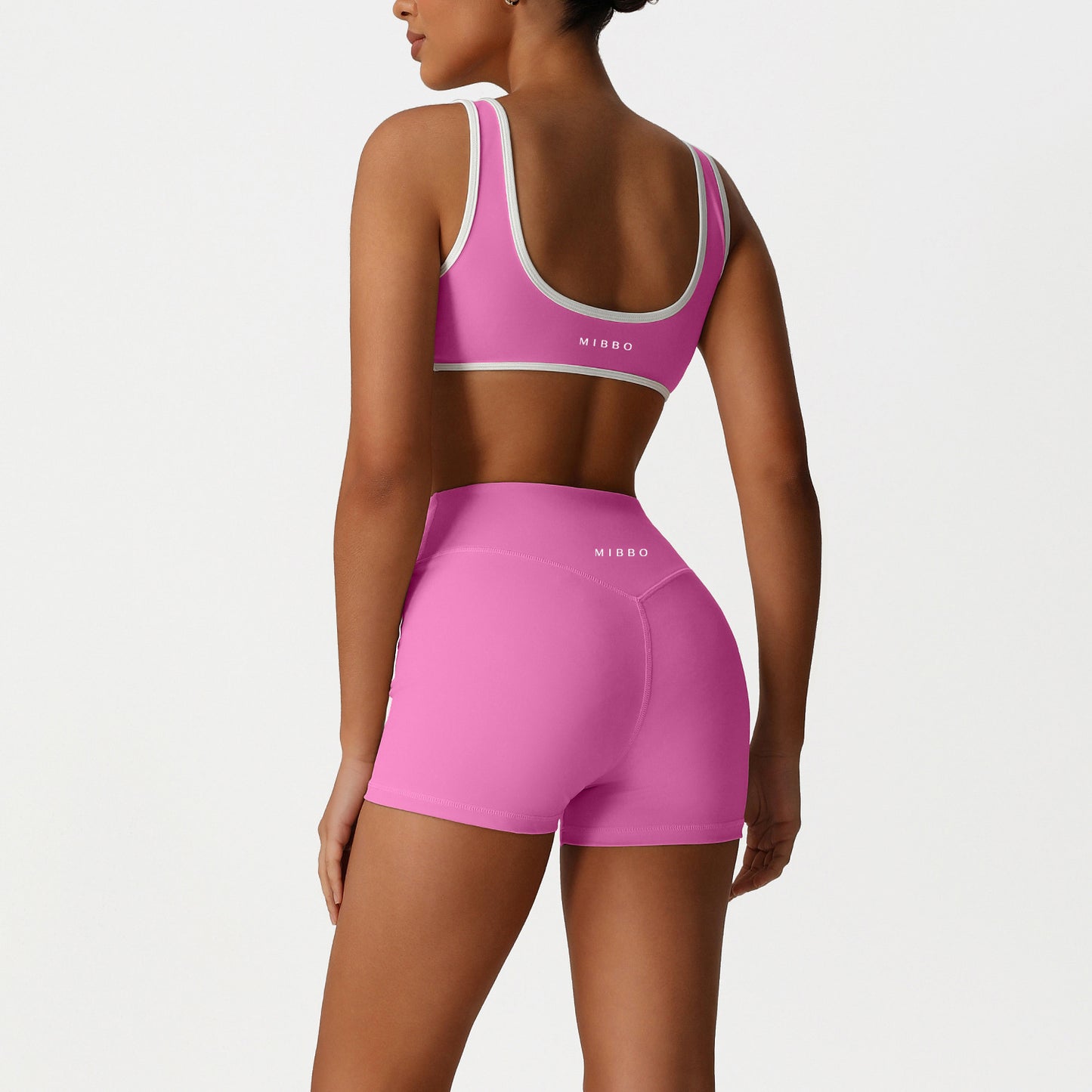 COMPLETO PALESTRA DONNA SCULPT CON SHORTS – ROSA | MIBBO